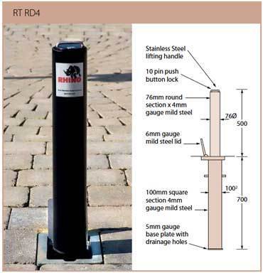 Marshall RD4 Security post Pure Clean Rental Solutions Black 