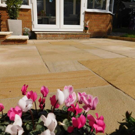 Mint Fossil - Natural Sandstone Paving Pure Clean Rental Solutions 