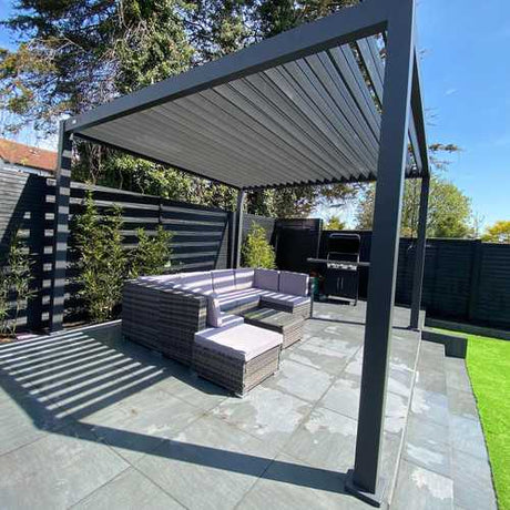 Nova - Titan 3.6m Square Aluminium Pergola Pure Clean Rental Solutions 