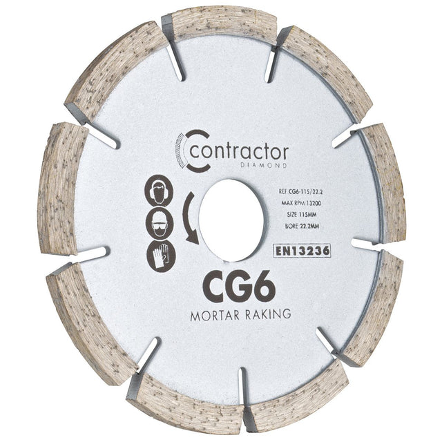 Ox Contractor Diamond Blade - Mortar Raking Pure Clean Rental Solutions 