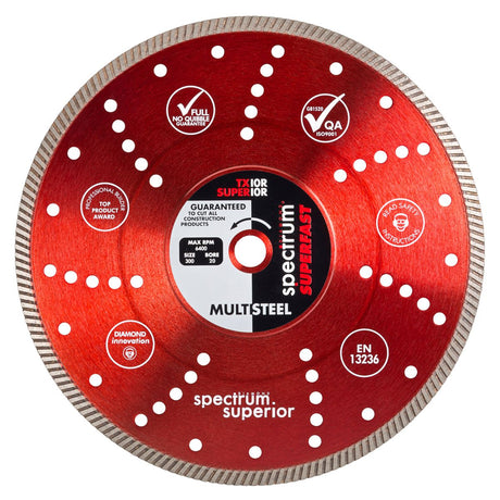 Ox Spectrum Superior Turbo Diamond Blade - Multi Steel Pure Clean Rental Solutions 