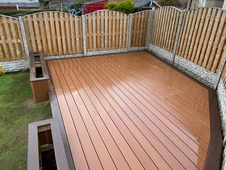 PureDeck Teak 3.6M Composite Decking Board Pure Clean Rental Solutions 