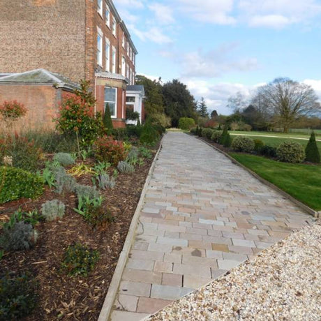 Raj Green Drivestone Sandstone Cobbles Pure Clean Rental Solutions 