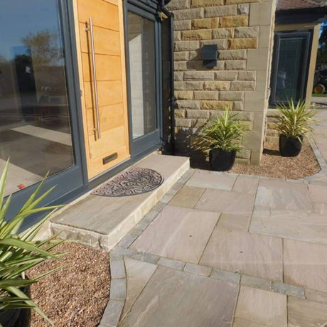 Raj Green - Natural Sandstone Paving Pure Clean Rental Solutions 