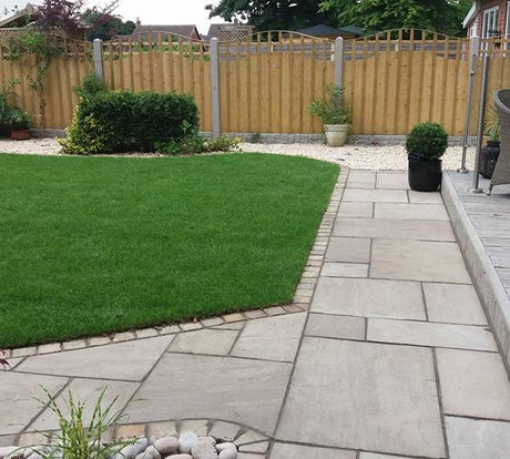 Raj Green - Natural Sandstone Paving Pure Clean Rental Solutions 