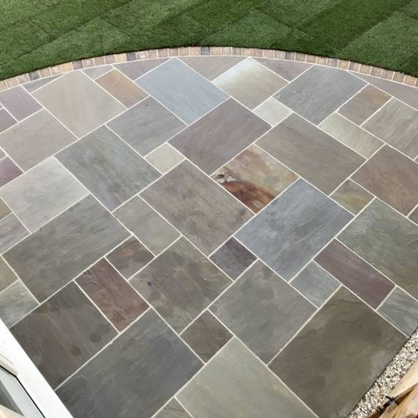 Raj Green - Natural Sandstone Paving Pure Clean Rental Solutions 