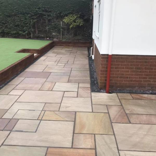 Raveena - Natural Sandstone Paving Pure Clean Rental Solutions 