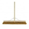 Soft Coco Broom with Wooden Handle Pure Clean Rental Solutions 24" 