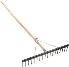 Spear & Jackson Alloy Hay Rake 16T 70" Wooden Handle Tools Pure Clean Rental Solutions 