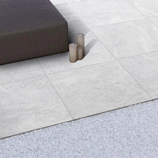 Veined Stone Light Grey - Porcelain Paving Pure Clean Rental Solutions 